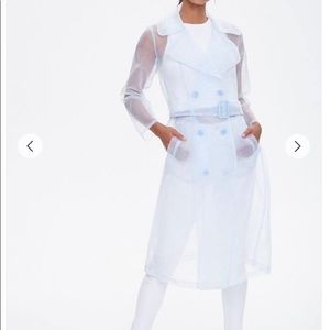 Light blue organza trench coat